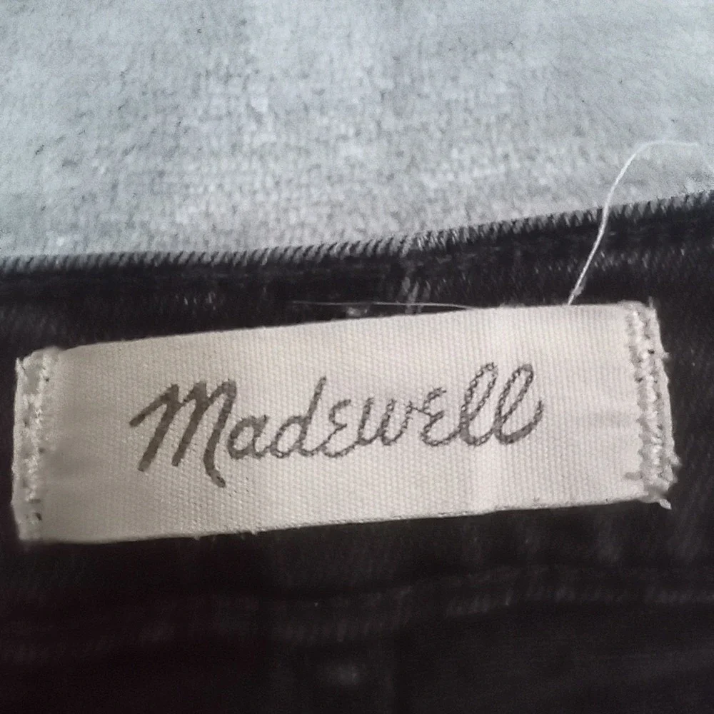 Madewell The Momjean Raney Wash‎ Knee Rip Edition Womens 27 x 24 Black High Rise